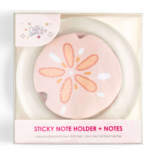 Sand Dollar Sticky Notes with Acrylic Holder