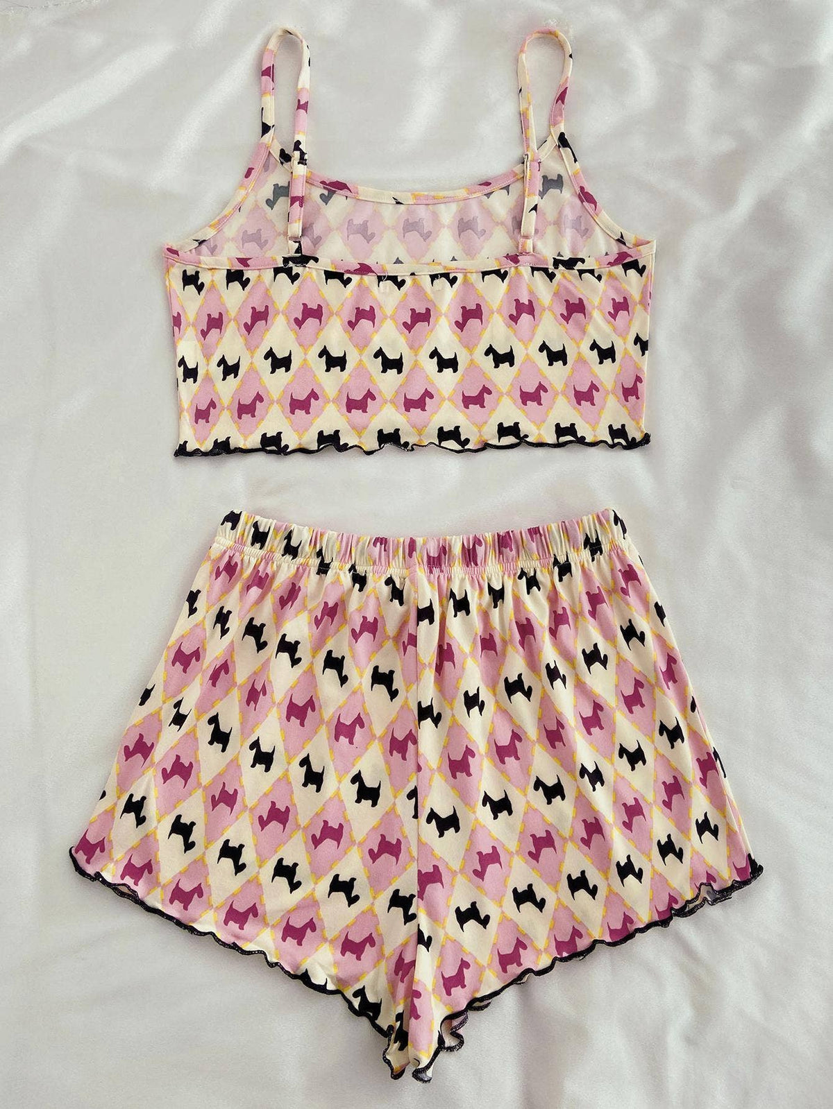 Animal Print Camisole And Shorts Pajama Set