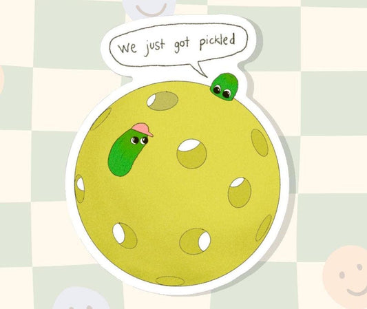 Pickles Pickled Pickleball Sticker
