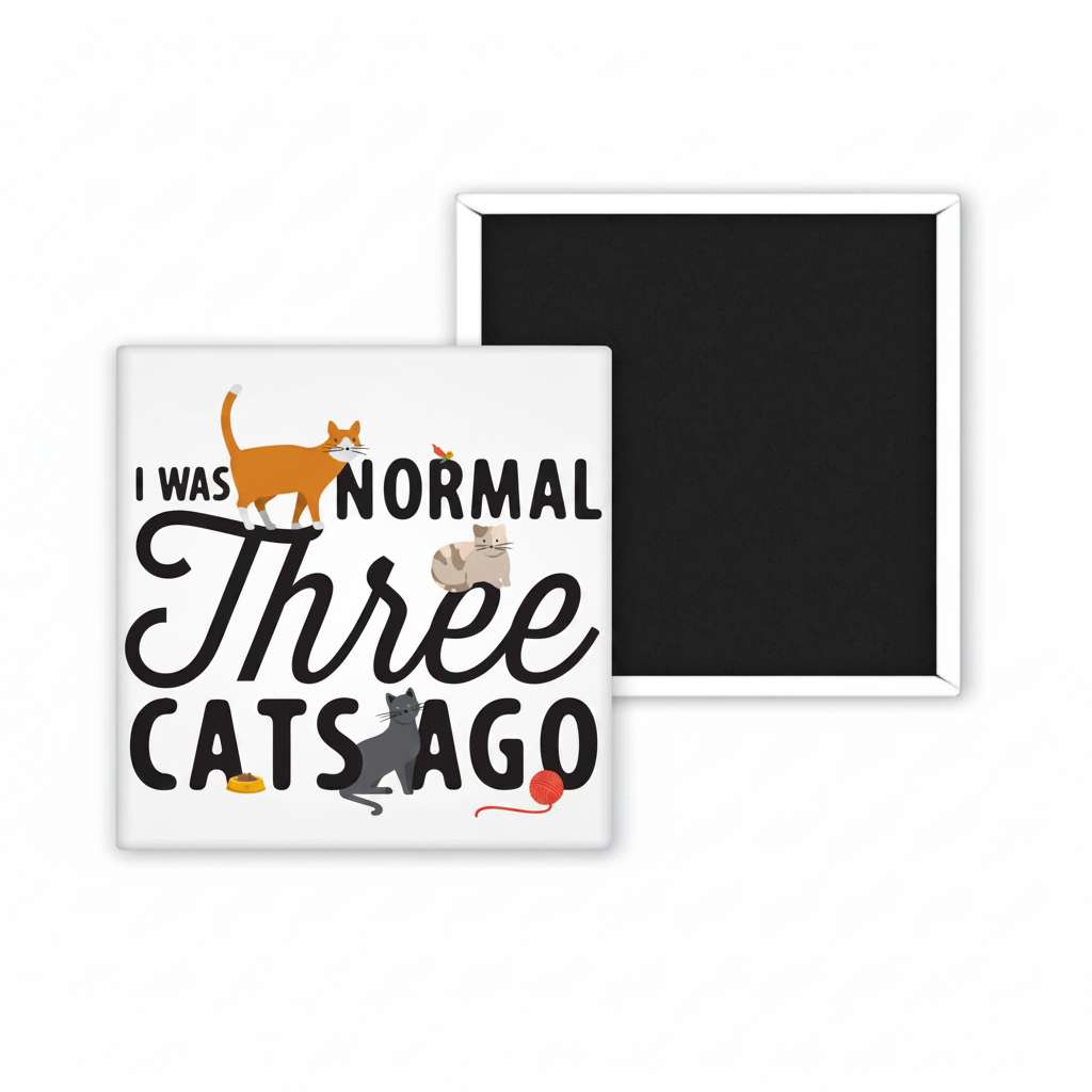 I was Normal 3 Cats ago Magnet