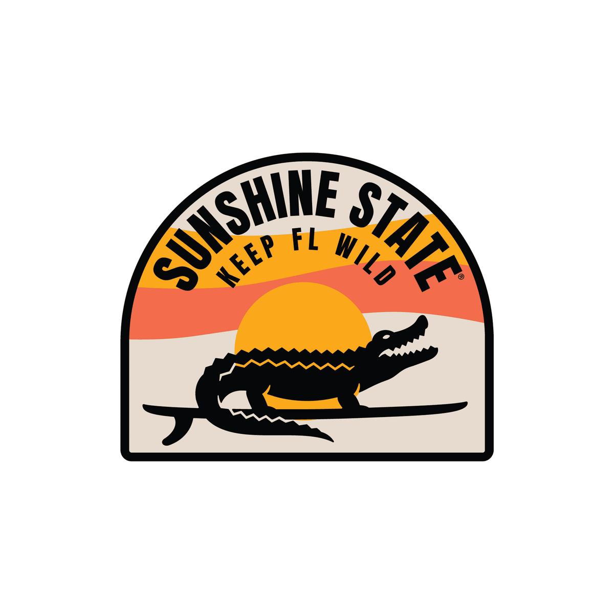 SURFING GATOR STICKER