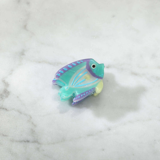 Eco-Friendly Mini Seafoam Reef Fish Hair Clip