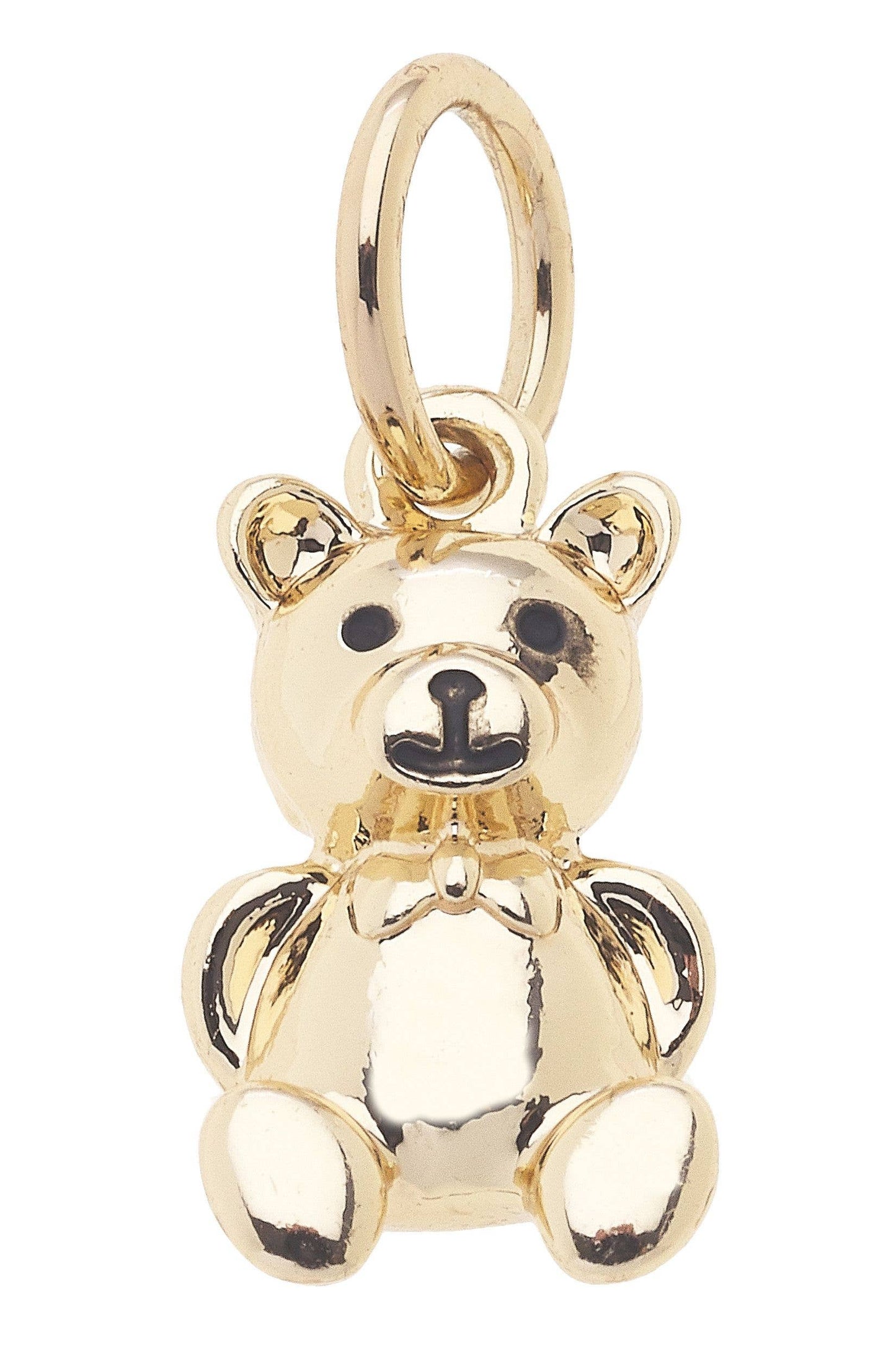 Teddy Bear Charm in Shiny Gold