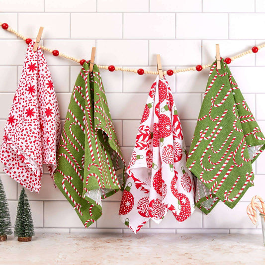 Scandi Ornaments Cotton Kitchen Towels (Set of 3)