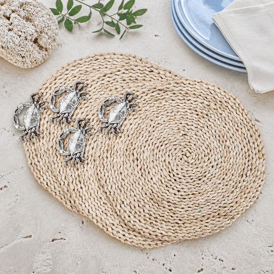 Crab Twisted Seagrass Placemats - set of 4
