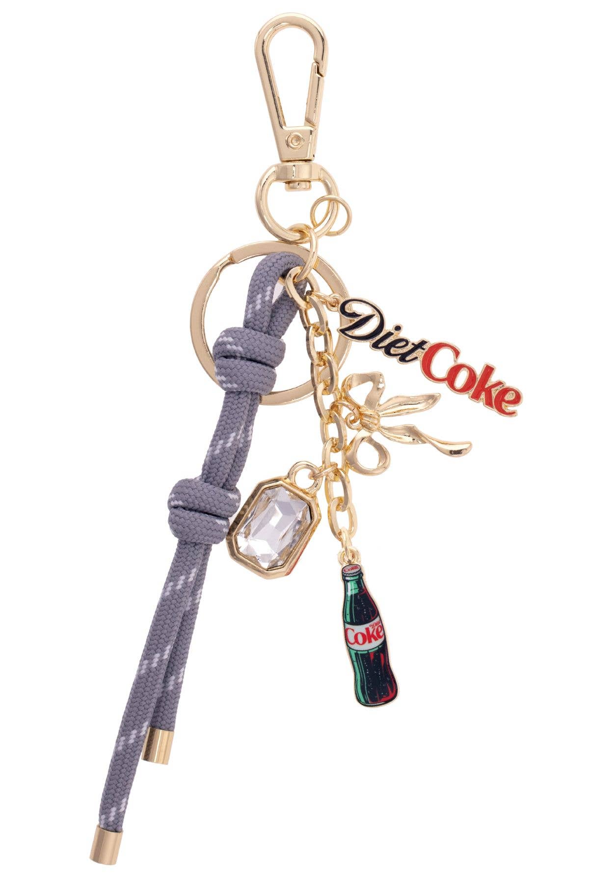 Diet Coke Cluster Bag Charm in Grey