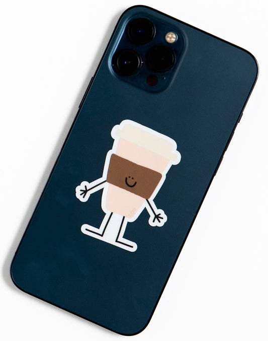 Coffee Doodle Friend Decal Sticker