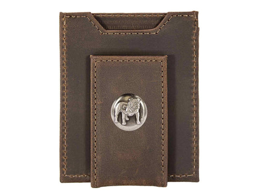 Georgia Bulldogs Men's Magnetic Front Pocket Leather Wallet