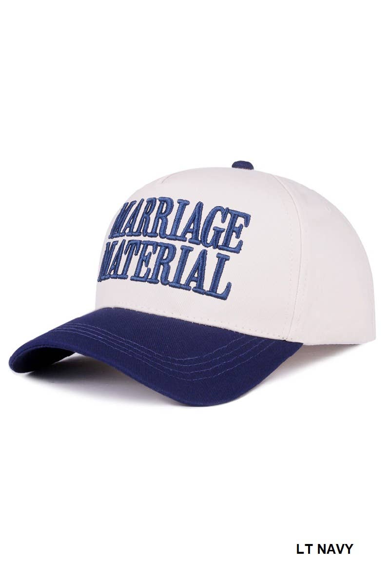 Marriage Material Two Tone Canvas Cotton Cap