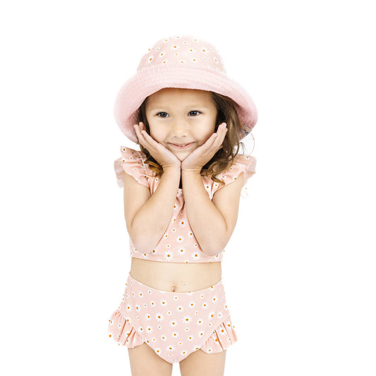 Pink Daisy Reversible Bucket Hat