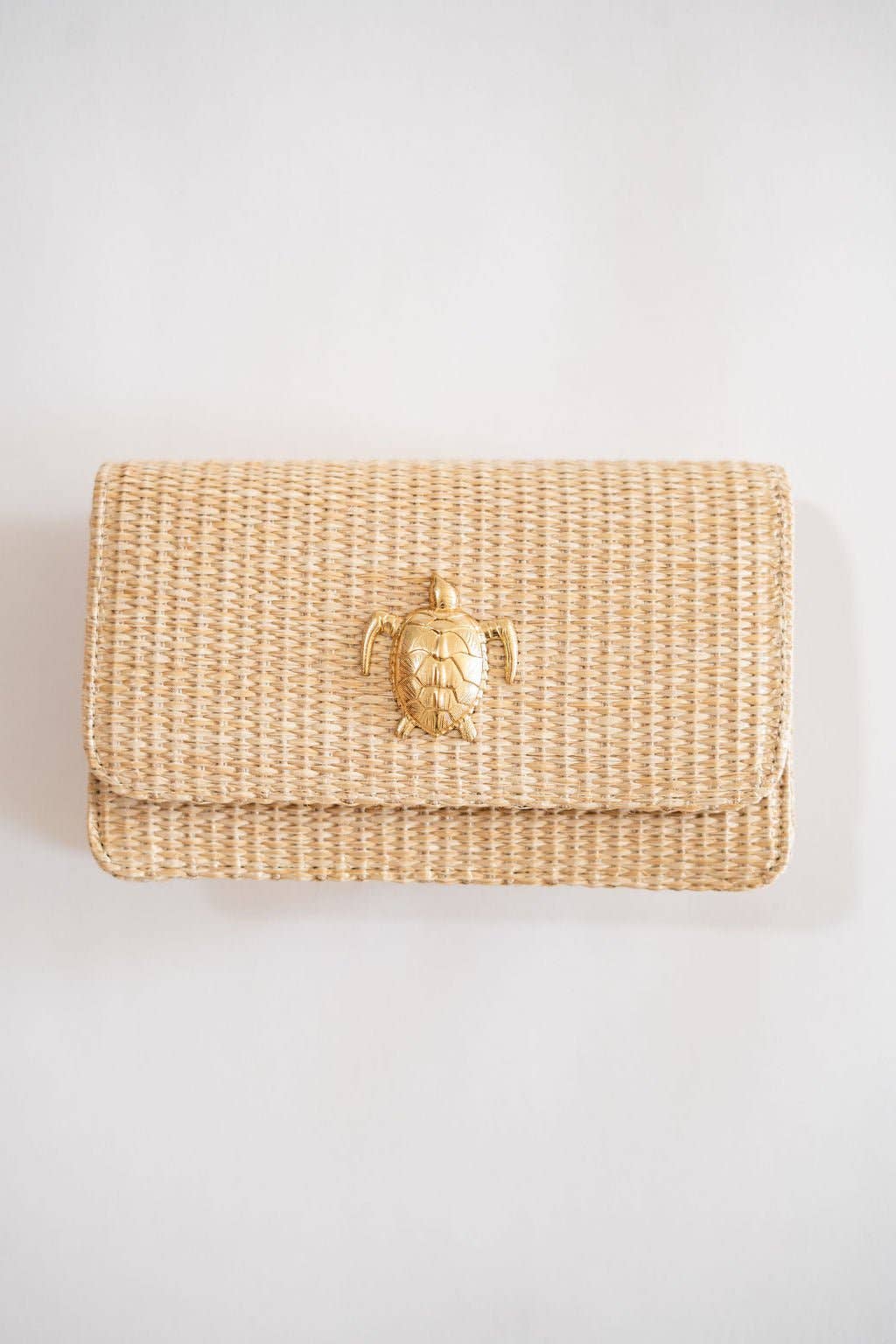 Ruby Straw Clutch- Gold Charm