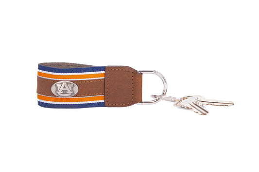 Auburn Tigers Collegiate Grosgrain Ribbon Key Chain.
