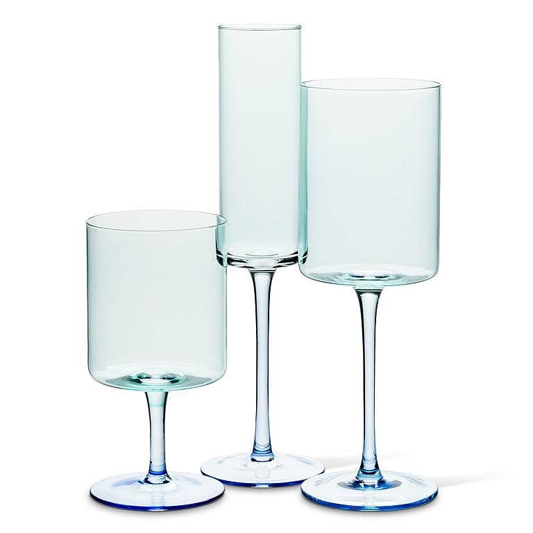 Short Stem Blue All Purpose Glass