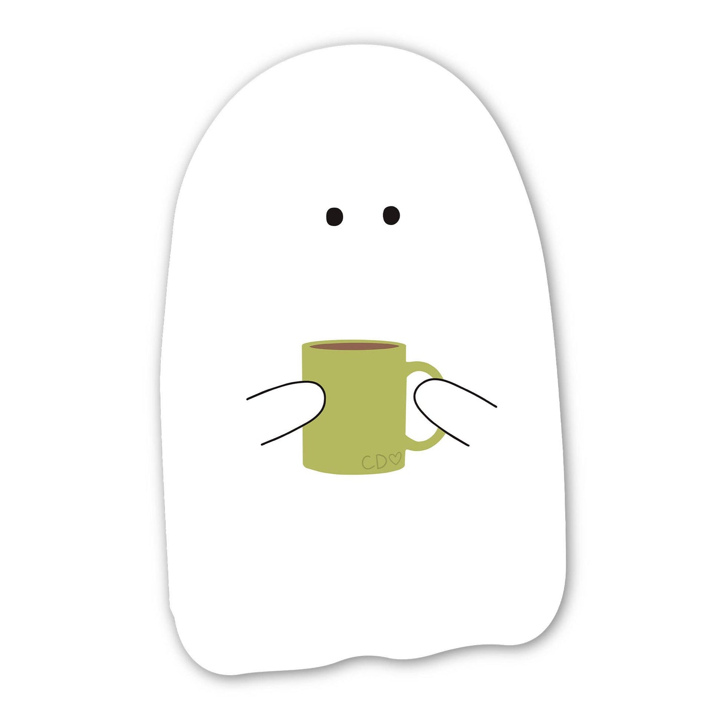 Cozy Ghost Halloween Decal Sticker