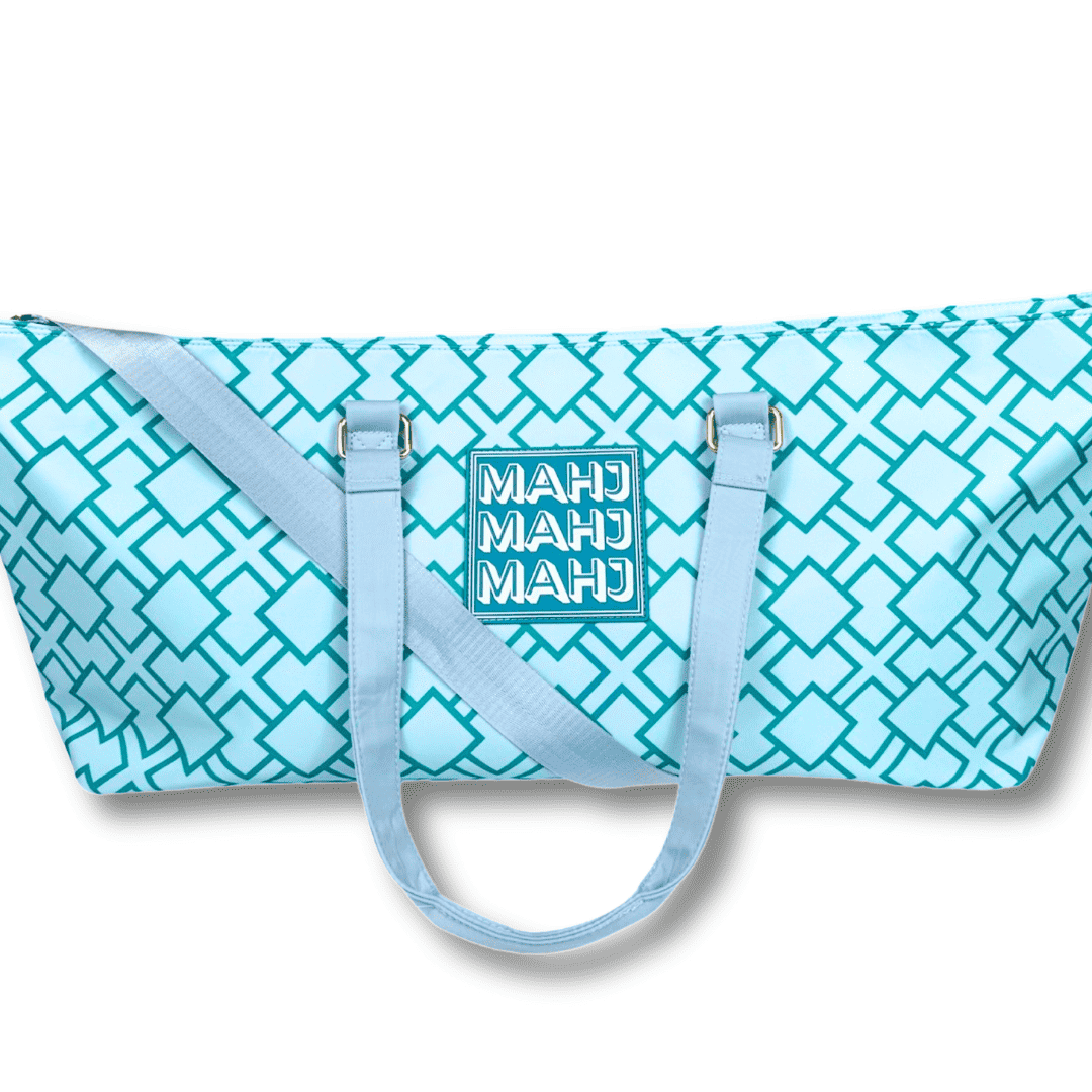 MAHJONG TOTE BAG | Wide with Zipper Closure