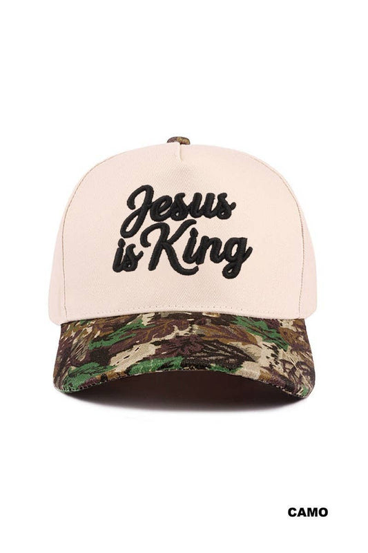 Jesus Is King Two Tone Cotton Cap