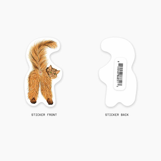 Cat Butt - 3" Art Sticker