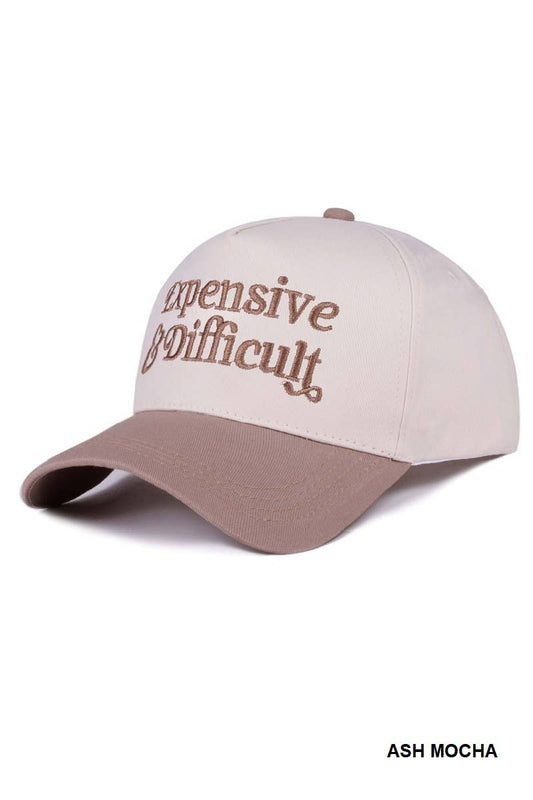 Expensive & Difficult Two Tone Canvas Cotton Cap