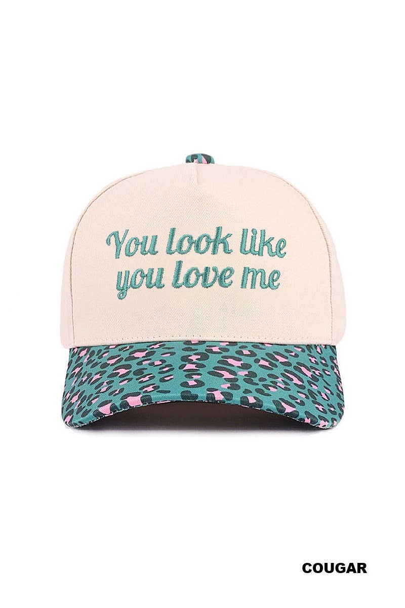 You Look Like You Love Me Two Tone Canvas Cotton Cap
