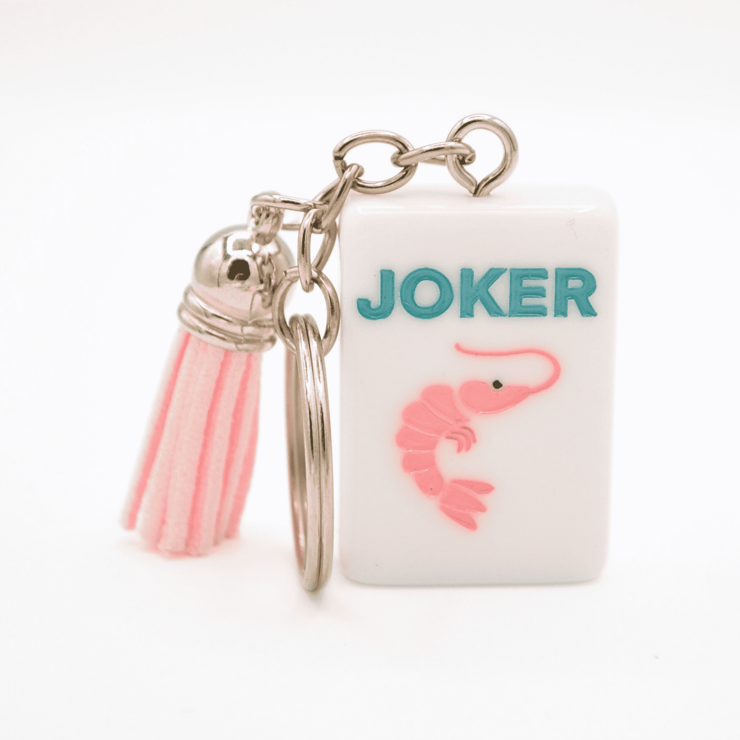 Mahjong Tile Keychain Shrimp Joker