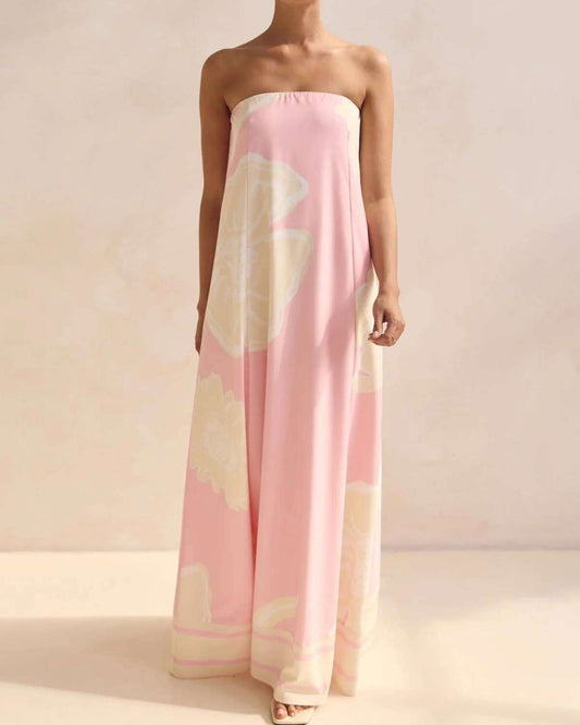 Summer Sexy Tube Top Printed Swing Dress
