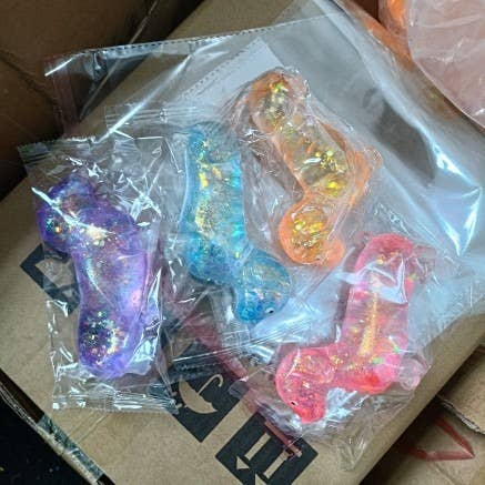 Glitter Dachshund Squeeze Stress Toys
