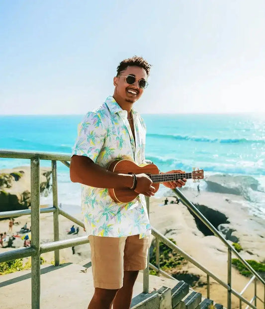 Vibrant Vacation Men's Hawaiian Shirt - Tropical Button Down