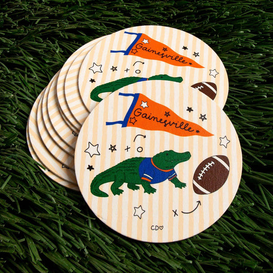 Gainesville Football Game Day Paper Coasters - Set of 10