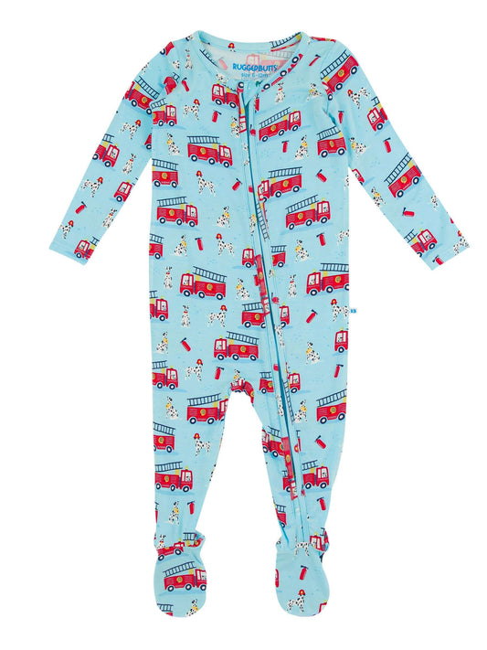 SoftSnooze™ Baby Boys Bamboo Viscose Paws To The Rescue Footed One Piece Pajama