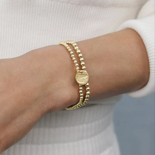 eCOLLEGIATE Classic Gold 3mm Bracelet