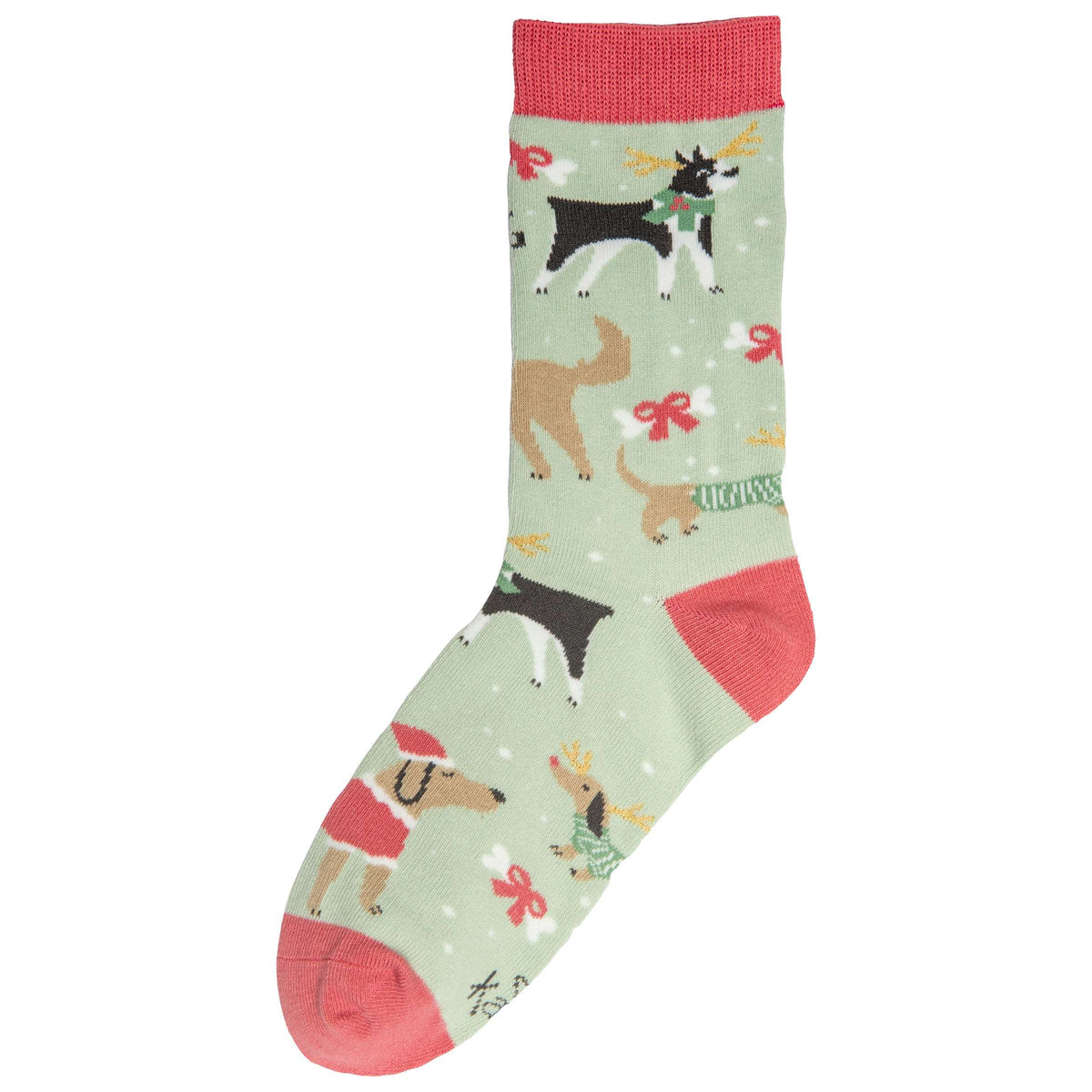HOLIDAY SOCKS FELIZ NAUGHTY DOG (H20)