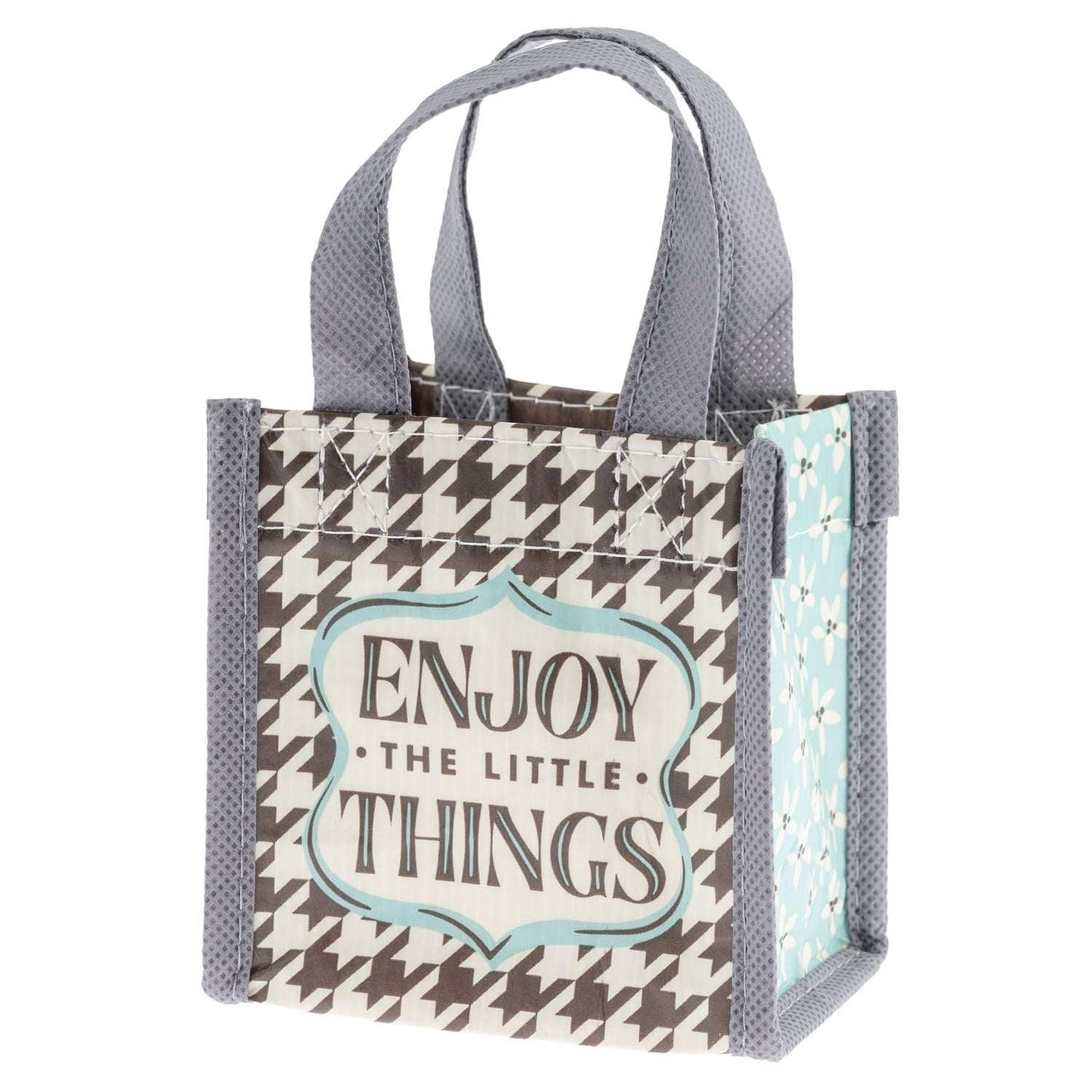 RECYCLED TINY GIFT BAGÂ HOUNDSTOOTH (F25)
