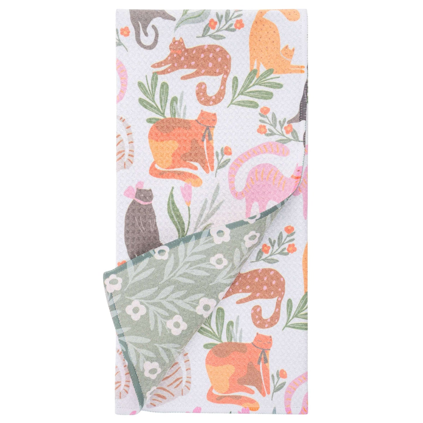 MICROFIBER TEA TOWEL CAT (F25)