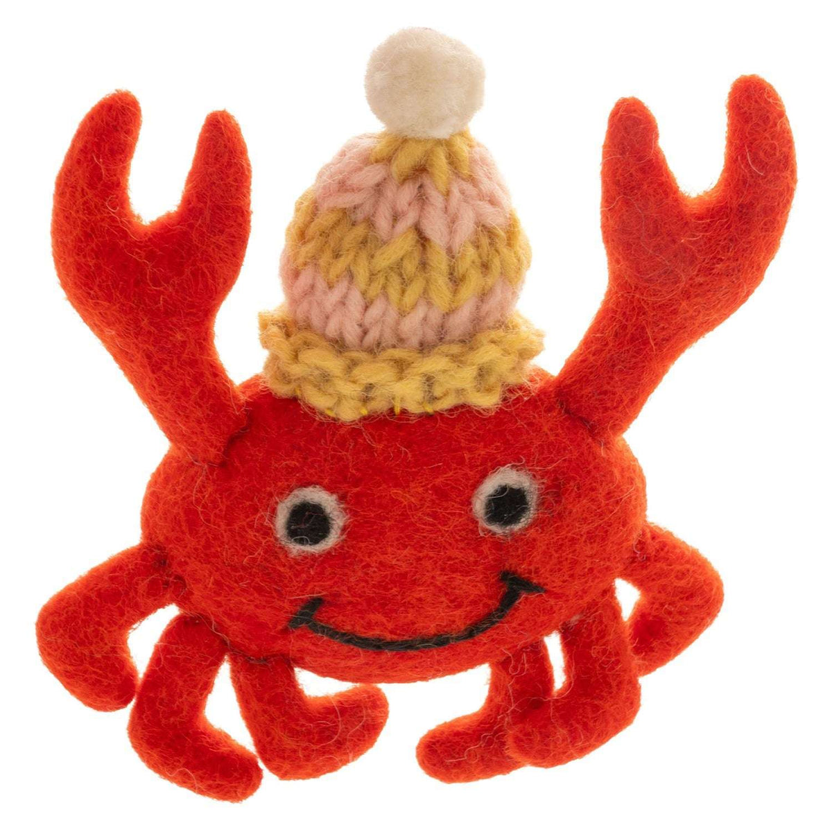 FELT ORNAMENT HAPPY CRAB (H26)
