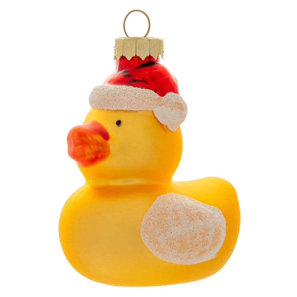 SANTA RUBBER DUCKY GLASS ORNAMENT (H26)