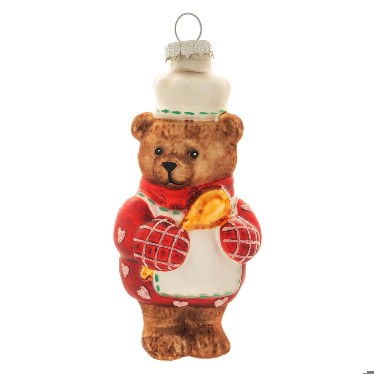 CHEF BEAR GLASS ORNAMENT (H26)