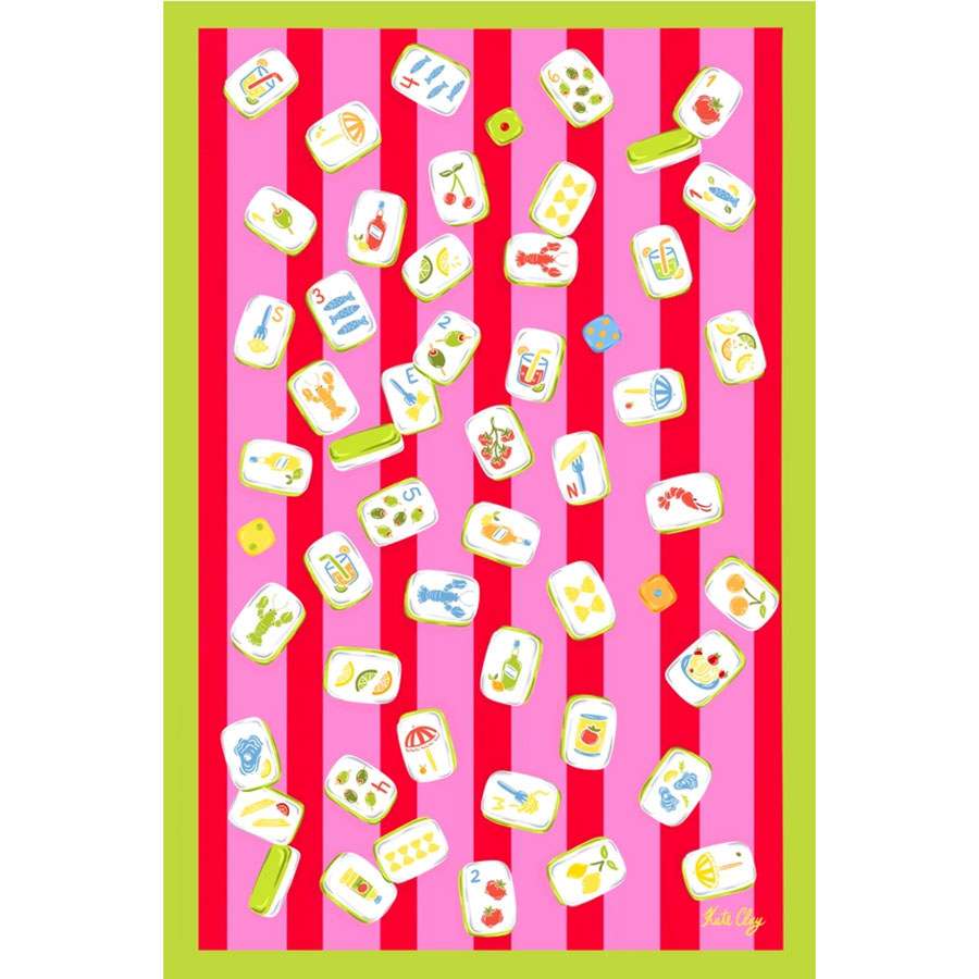 Ciao Mahjong Double Sided Tea Towel