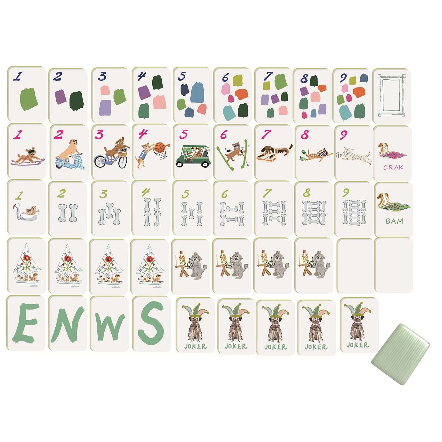 Doggie Dog Mahjong Tiles