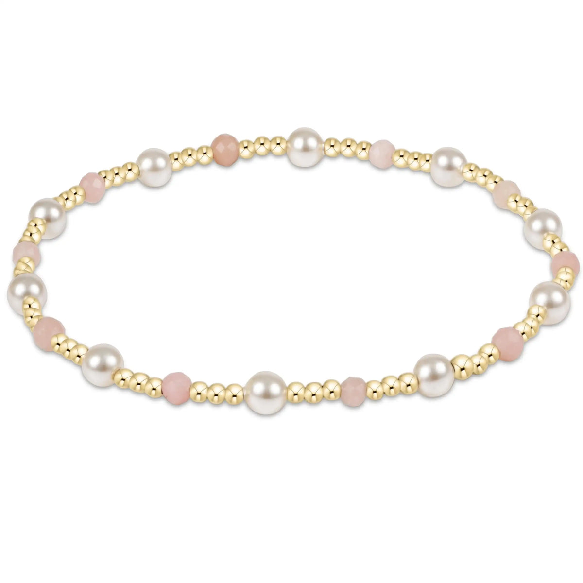 Pearl Sincerity 4mm Gem Bracelet- Pink Opal