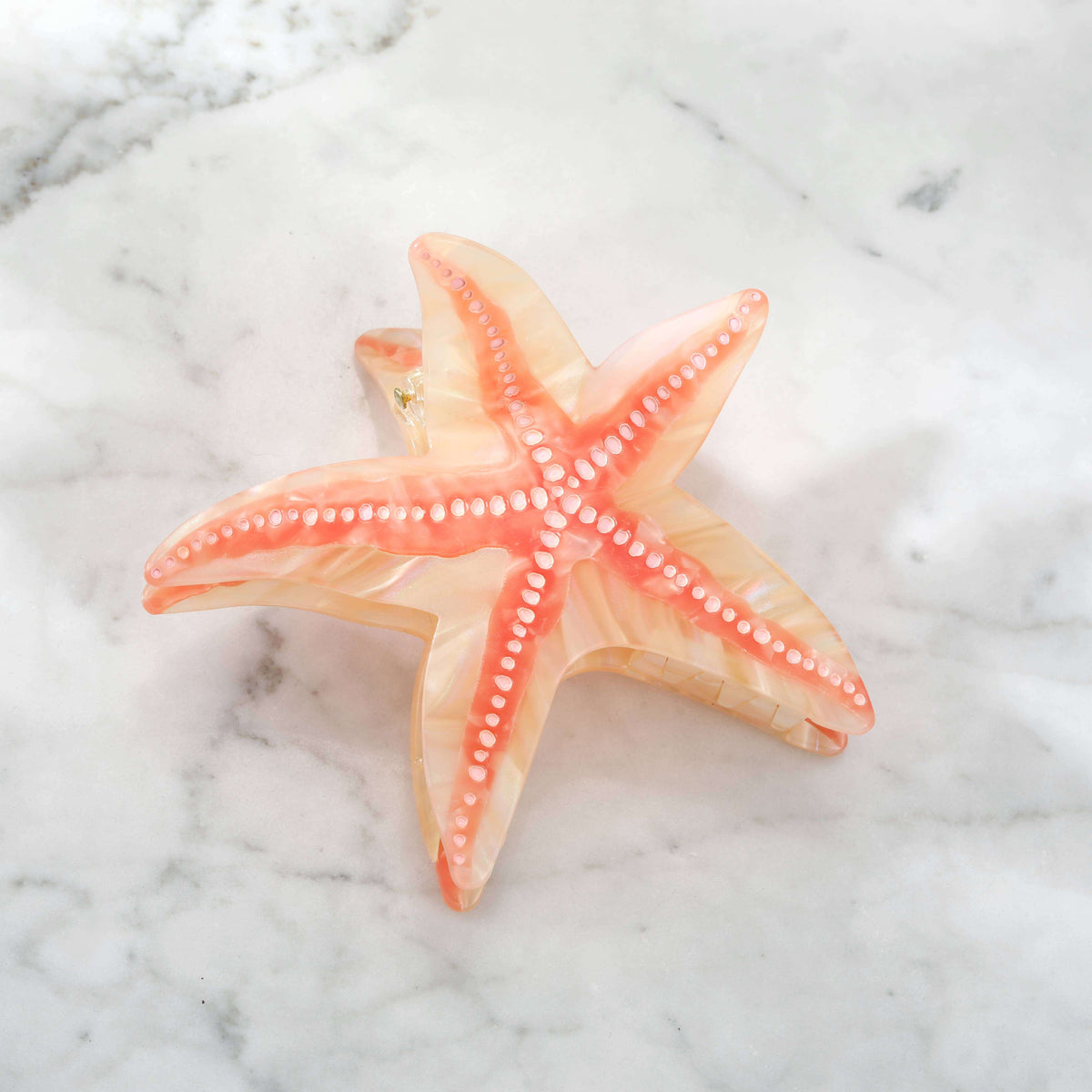 Eco-Friendly Coral Starfish Hair Clip Claw - Large