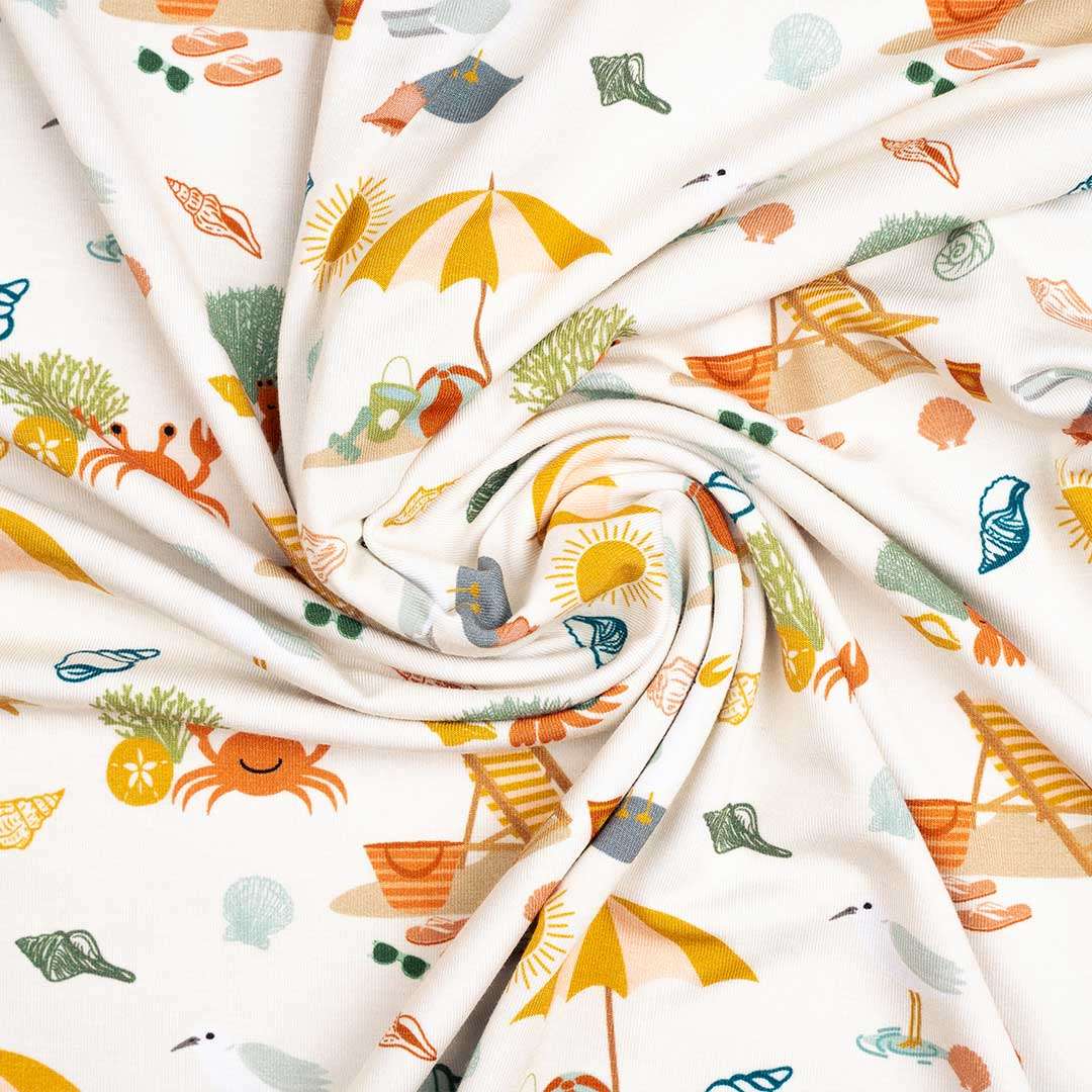 Beach Day Summer Luxury Bamboo Swaddle Blanket