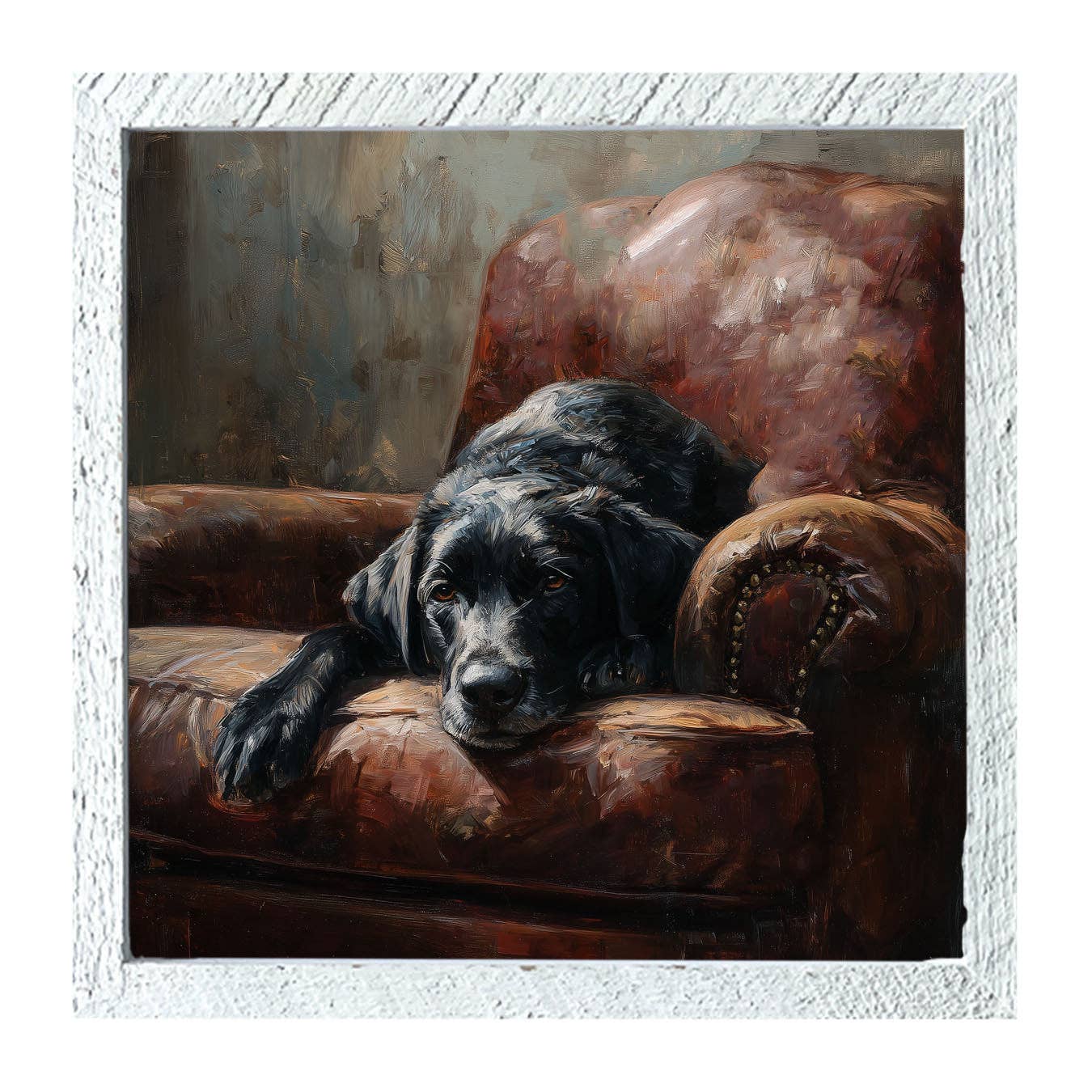 Armchair with Black Lab