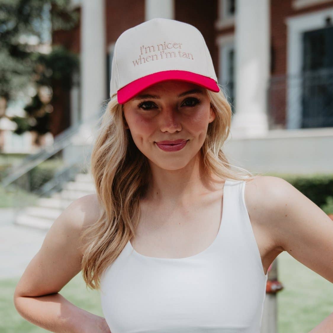 I'm Nicer When I'm Tan Two-Toned Vintage Hat