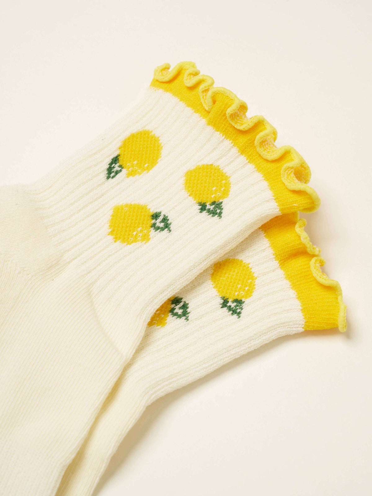Lemon Ruffle Grip Sock, Pilates Socks