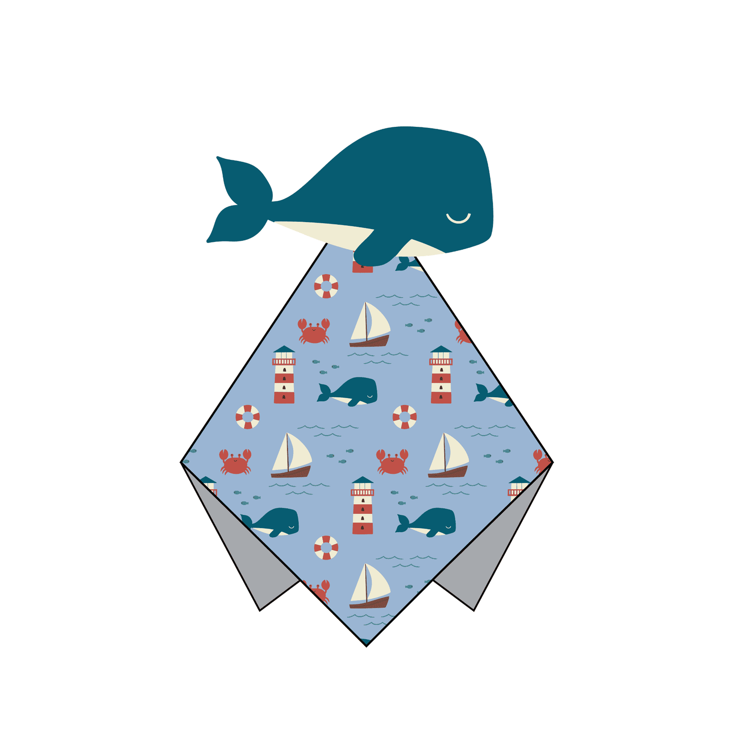 Seas the Day Whale Bamboo Baby Lovey