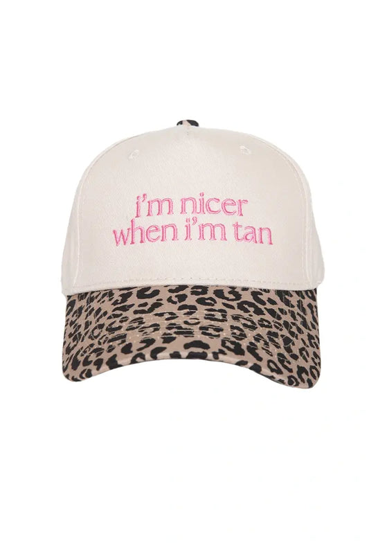 I'm Nicer When I'm Tan Two-Toned Vintage Hat