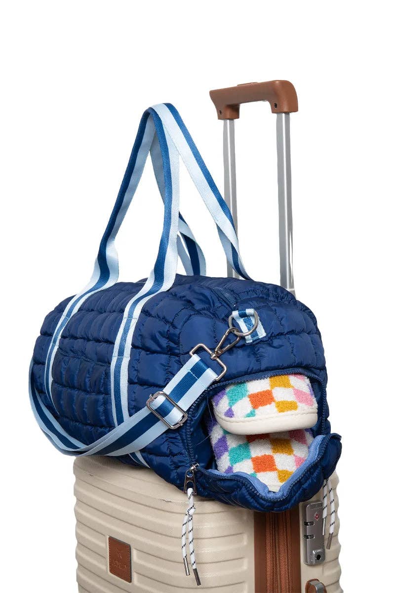 Navy Striped Women's Weekender Bag