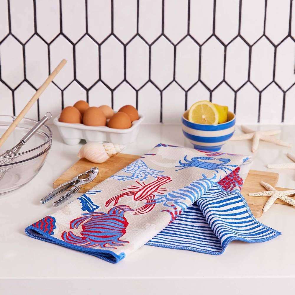 Sandy Claws Eco Kitchen Tea Towel