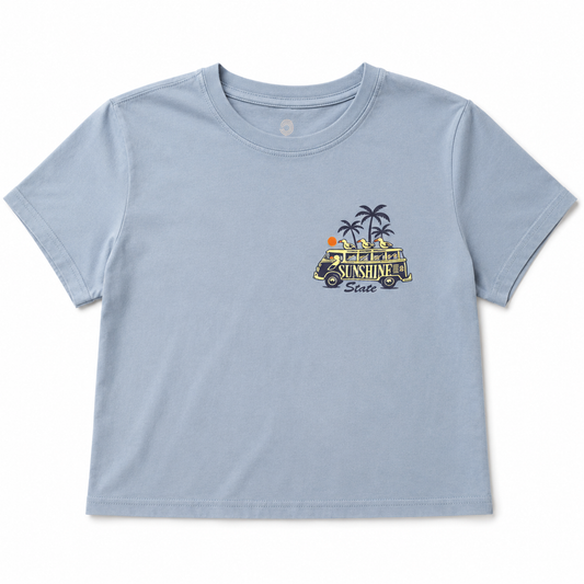 Seagull Road Trip Crop T-Shirt | Florida Graphic Tee