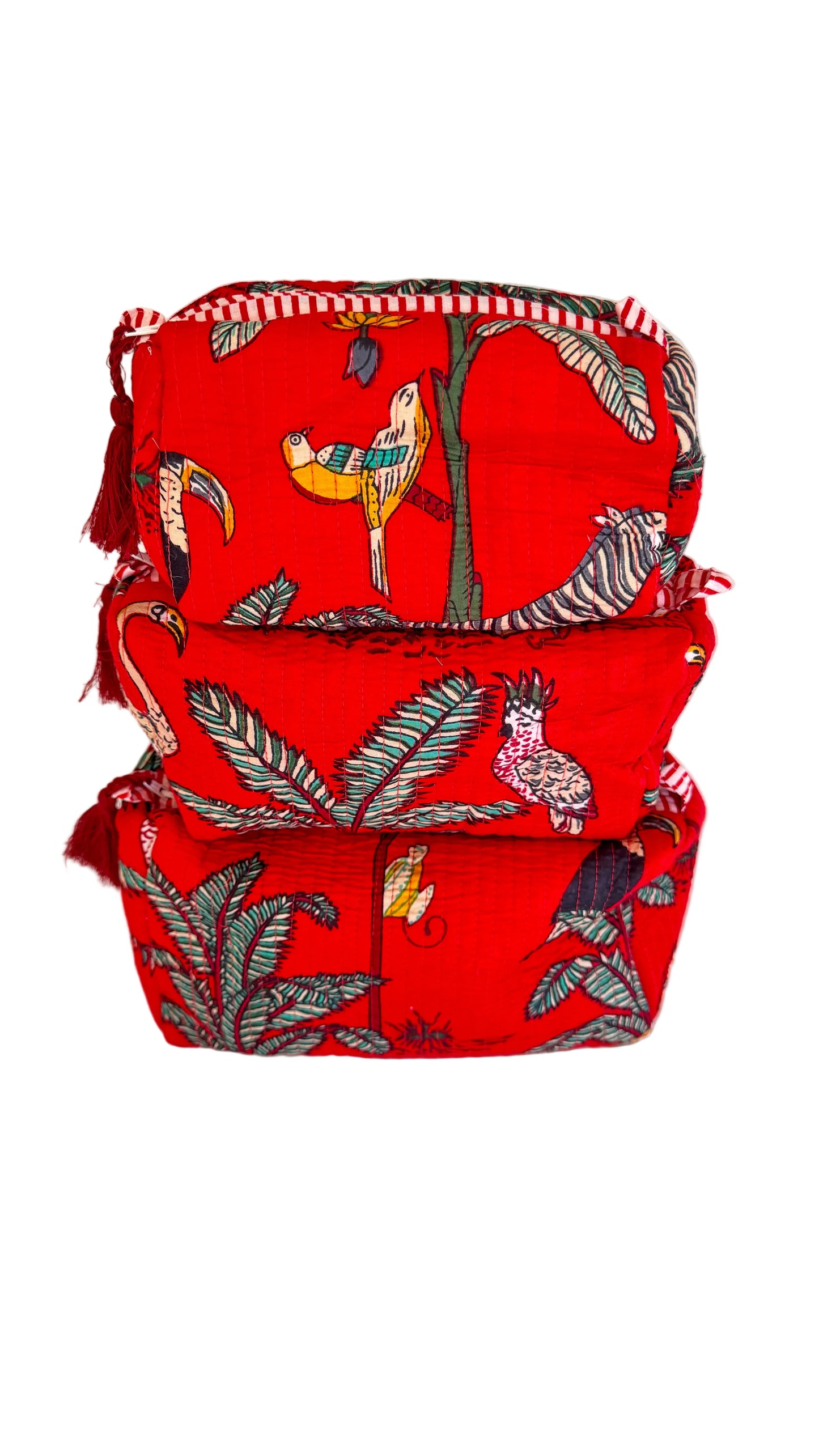 The Roots Handmade Cosmetic Bags - 3 - Piece Sets- Various Patterns